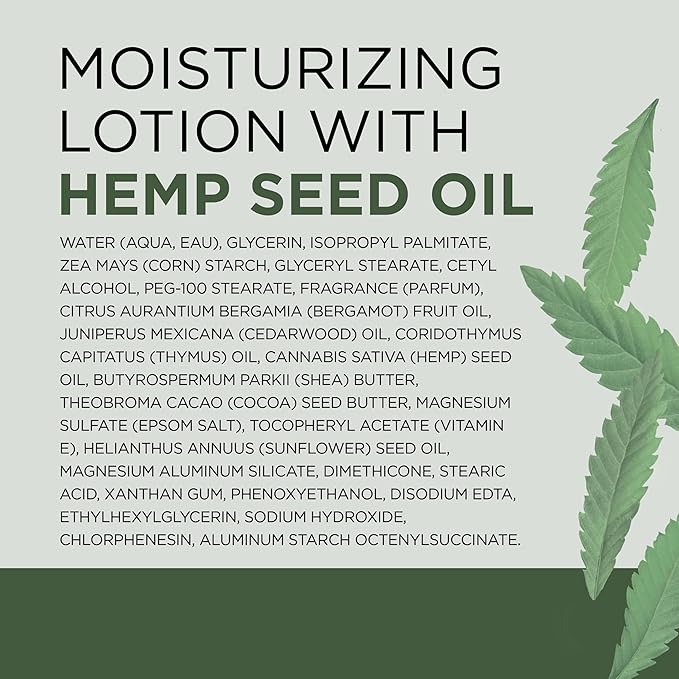 Dr Teal's Body Lotion, Cannabis Sativa Hemp Seed Oil & Essential Oils, 18 fl oz (Pack of 3)