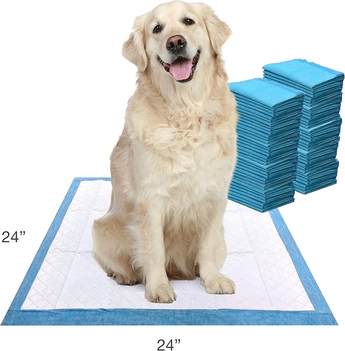 Four Paws Wee-Wee Super Absorbent Pads for Dogs, 75 Count | Leak-proof puppy pads, locks in wetness, dog housebreaking & potty training, all day floor protection, 24" x 24"