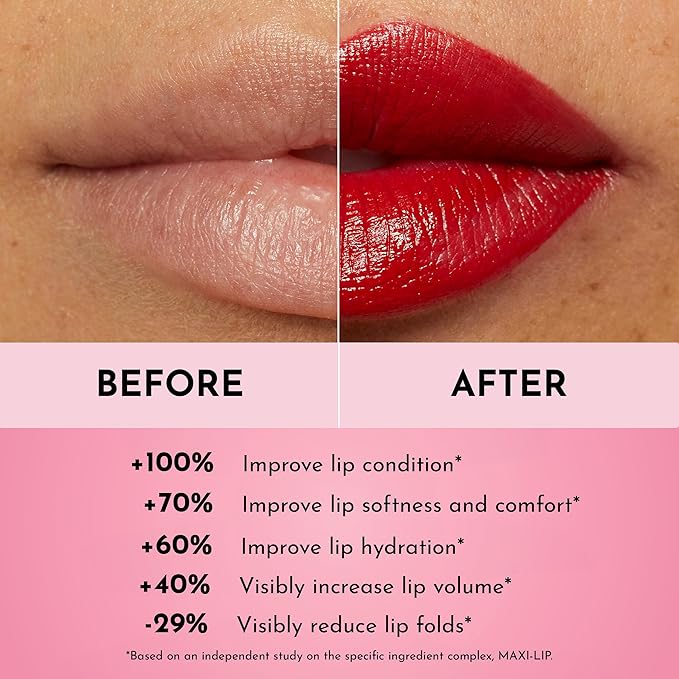 Lawless Women's Forget the Filler Lip-Plumping Line-Smoothing Satin Cream Lipstick, Whos That Lady, Red, 0.1 Ounce