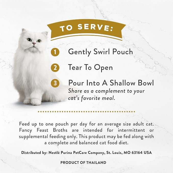 Purina Fancy Feast Lickable Senior Wet Cat Food Broth Topper Classic with Skipjack Tuna and Vegetables - (Pack of 16) 1.4 Oz. Pouches
