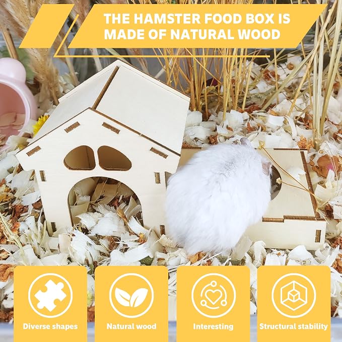 Big+Spring+Sales,Hamsters Foraging Toys, Small Animals Hide Treats Foraging Puzzle Toys,Wooden Foraging Game Interactive Enrichment Toy for Hamsters,Chinchillas,Rats and Gerbils