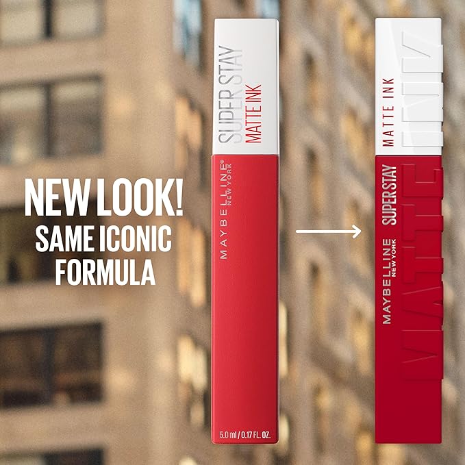 Maybelline Super Stay Matte Ink Liquid Lipstick Makeup, Long Lasting High Impact Color, Up to 16H Wear, Pathfinder, Berry Pink, 1 Count, Packaging May Vary