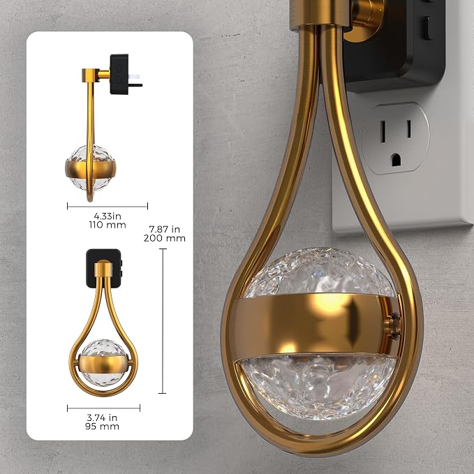L LOHAS LED Night Lights Plug Into Wall, Star Projector RGB Night Light | 10 Color Change, Dusk to Dawn Sensor, 330°Rotating Globe Night Light for Bedroom, Hallway, Home Decor, Gaming Room