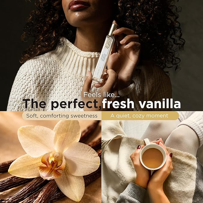 Lavanila Pure Vanilla Perfume for Women, Travel Size Roller 0.32 Fl Oz – Clean Vanilla Perfume, Long Lasting Women’s Eau de Parfum with Madagascar Vanilla – Natural Fragrance, Women’s Fragrances