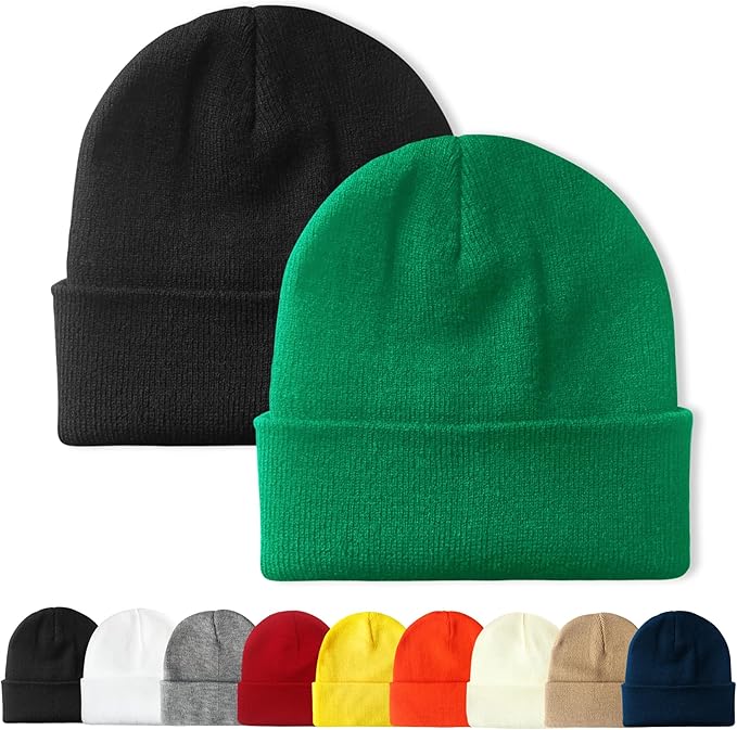 PFFY Unisex Beanie Hats for Men Women Knit Winter Beanies