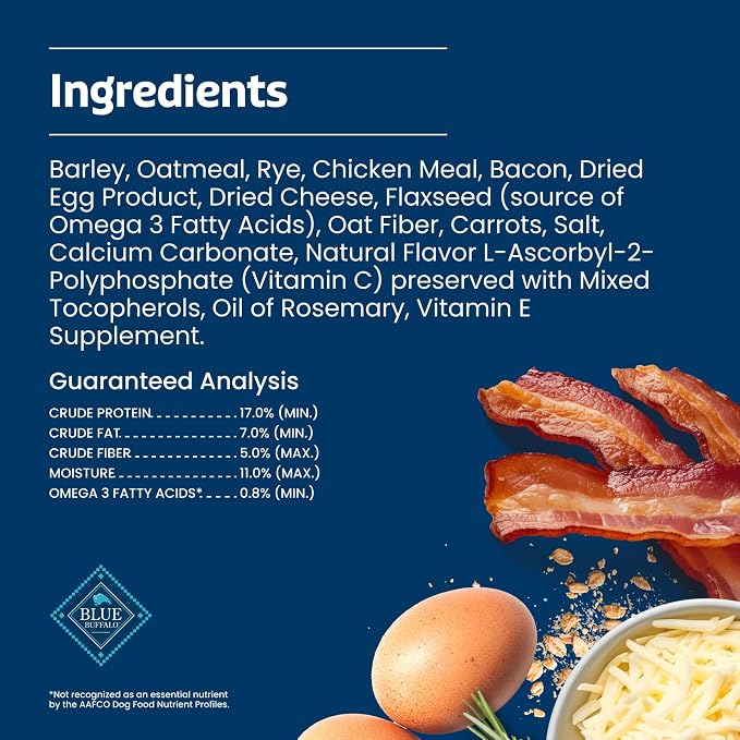 Blue Buffalo Health Bars Bacon Egg & Cheese Dog Biscuits, 16 oz | Oven-Baked, Crunchy Texture, No Chicken By-Product, Corn, Wheat, or Soy