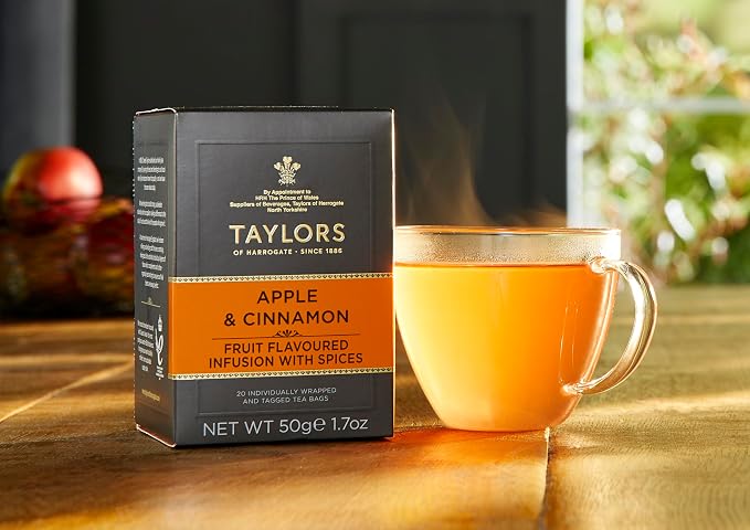 Taylors of Harrogate Apple & Cinnamon Herbal Tea, 20 Count (Pack of 24)