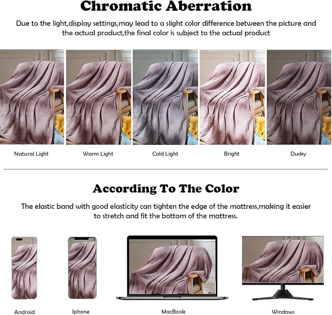 NEWCOSPLAY Fleece Leaves Pattern Queen Blanket, Light Purple, 90"x90" | Super Soft Throw Blanket, Lightweight Cozy Bed Sofa Blanket, Premium Silky Flannel Fleece, Travel Blanket for All Season Use