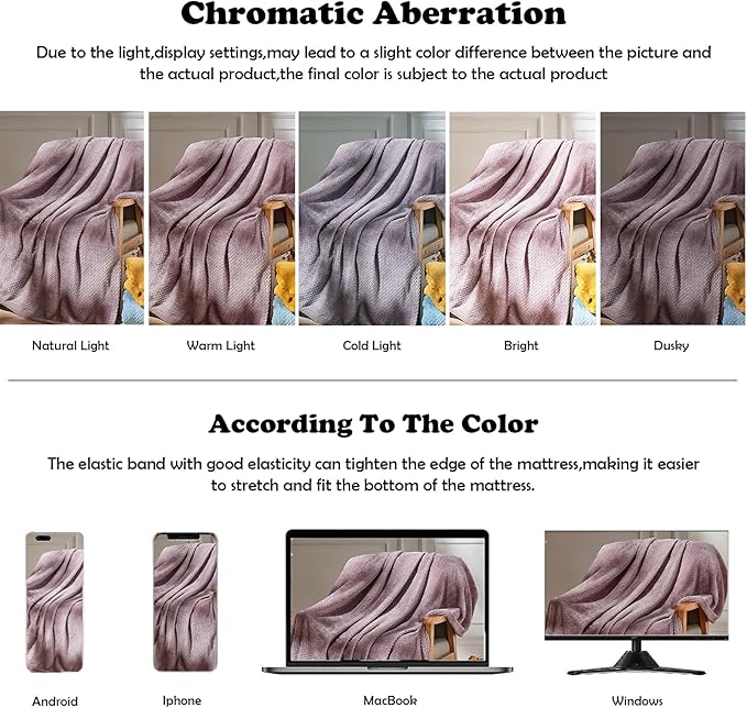 NEWCOSPLAY Fleece Leaves Pattern Twin Blanket, Light Purple, 60"x80" | Super Soft Throw Blanket, Lightweight Cozy Bed Sofa Blanket, Premium Silky Flannel Fleece, Travel Blanket for All Season Use