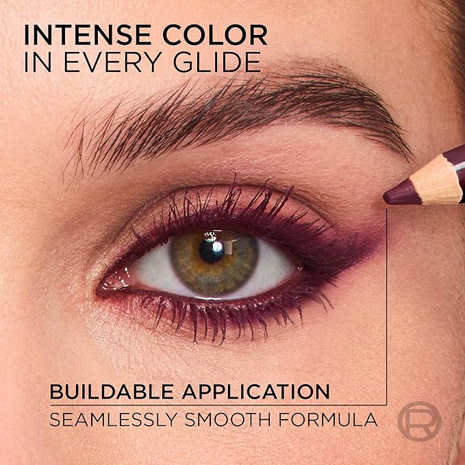 L'Oreal Paris Haute Couleur Kohl Eyeliner Pencil, Intense Eye Liner Color with Smooth Gel-Like Formula, Up To 12HR Eye Makeup Wear, 150 Burgundy Cashmere