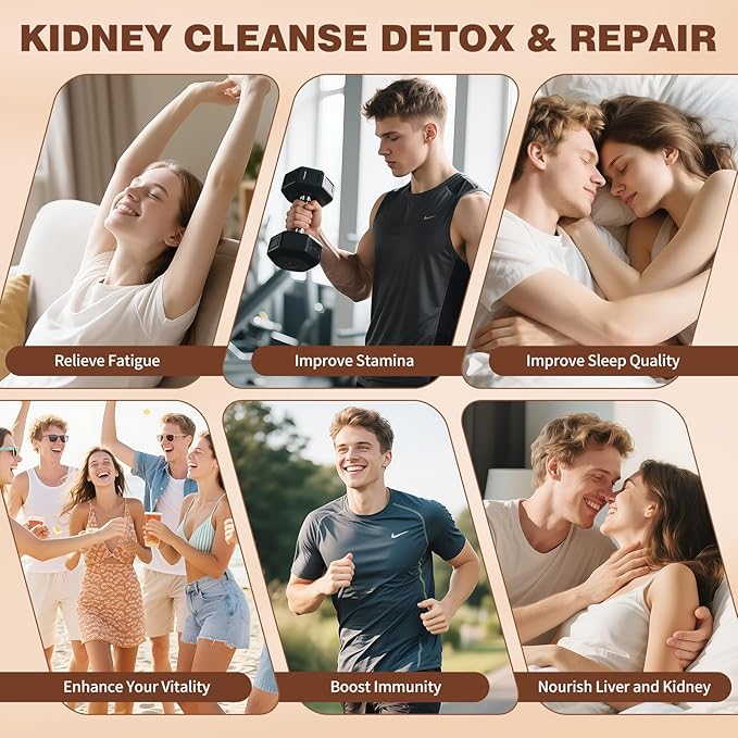 Kidney Tea Formula Ginseng Six Treasure Tea, Ginseng & Mulberry Herbal Tea, Kidney Cleanse Detox & Repair, Traditional Chinese Herbal Tea Bags, Five Treasures Teas For Men Women (90 Bags/1 Pack)