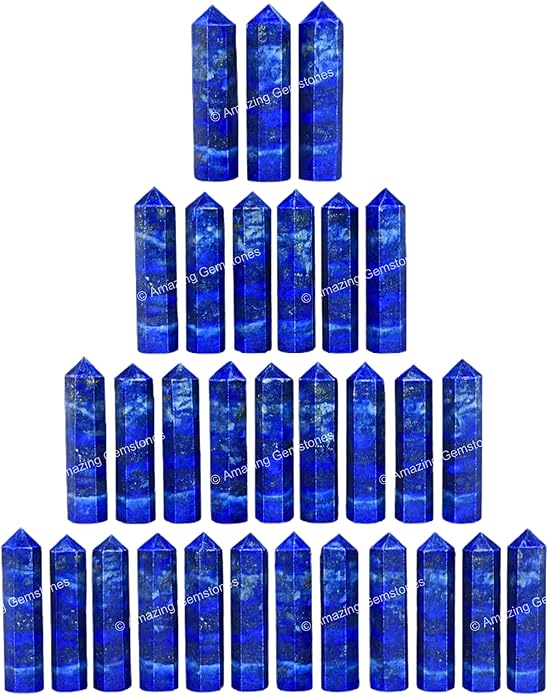 Amazing Gemstone Crystal Points Bulk Healing Crystals & Stones - Premium Single Terminated Healing Wand Point Bulk Crystals for Crafts, Crystal Grid, DIY Work