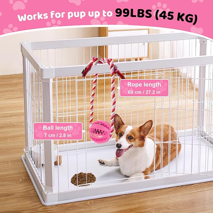 Interactive Dog Toys, Crate Training Aids for Puppies Pink