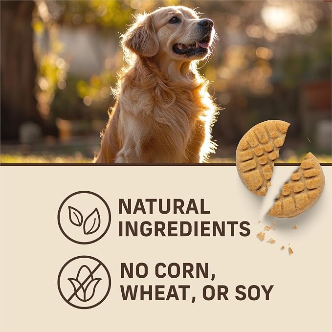 Merrick Oven Baked Dog Treats, Natural Cookies for Dogs, Paw’Some P’nut Butter Cookie with Real Peanut Butter