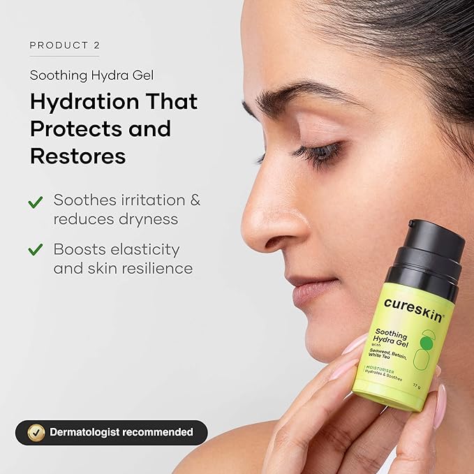 Cureskin 3-in-1 Skin Radiance Kit | Under Eye Gel + Vitamin Boost D-Tan Mask + Hydration Gel