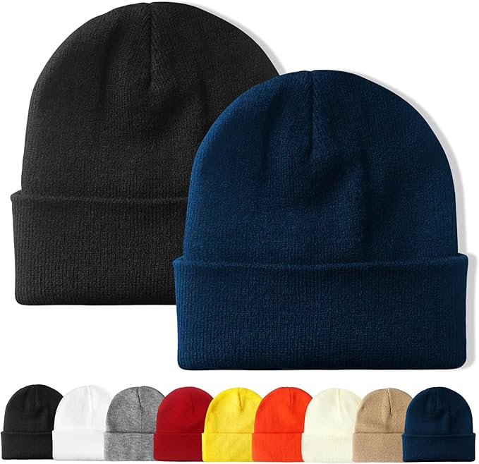 PFFY Unisex Beanie Hats for Men Women Knit Winter Beanies