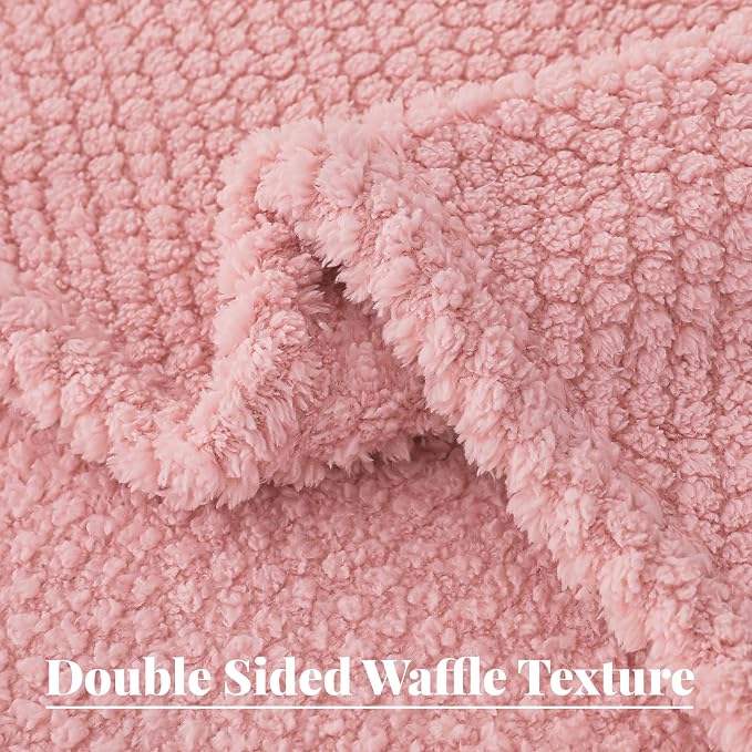 Whale Flotilla Soft Fleece King Size Bed Blanket, Pink | 90x104 Inch, Suitable for Bed, Fluffy Fuzzy Jacquard Blankets for All Season, Lightweight and Cozy