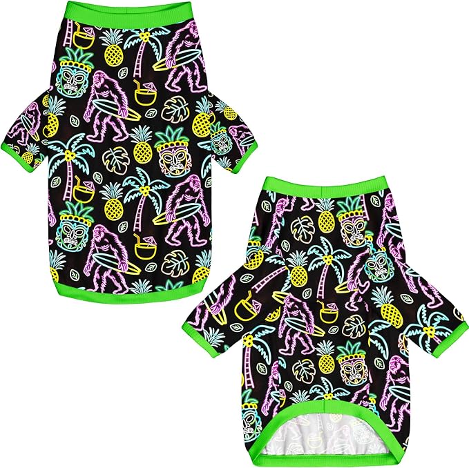 Dog T Shirts with Fluorescence Orangutan Pattern Printed Pet Shirt Softable Pajamas for Large Dogs,Orangutan 2XL