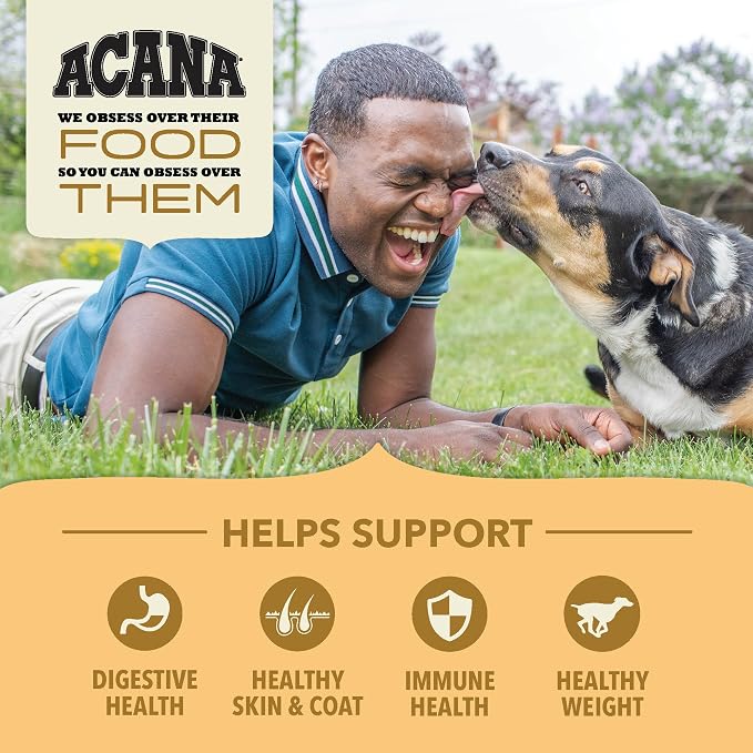 ACANA Wholesome Grains Dry Dog Food Poultry & Grains Recipe 4lb Bag | High Protein, Made in the USA, Includes Probiotics, Free-Run Poultry, Global Quality Ingredients