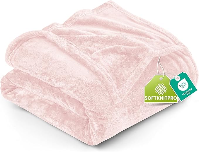 Utopia Bedding Ultra Soft Fleece Bed Blanket Full Size Pink (90x84 Inches) | Microfiber Plush Warm Lightweight Breathable Cozy Blanket Anti-Static, All Season Use, Gift for Women and Men