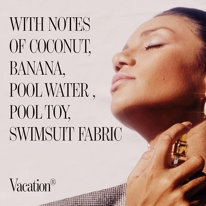 VACATION Sunscreen Eau de Toilette Bundle, Beach Coconut Perfume, Unisex Scent of Sunscreen & Summer, Bundled Travel Size Perfume Gift Set, Full Size 1 Fl. Oz. + Mini 0.338 Fl. Oz.