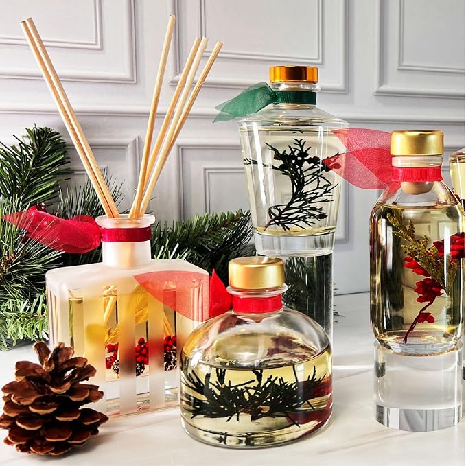 Reed Diffuser Set, Aloe & Soft Linen Scented Oil Diffuser with Sticks, Home Fragrance Accessories for Bathroom Shelf Decor, Aroma Diffusers for Home or Office Desk, USA Made