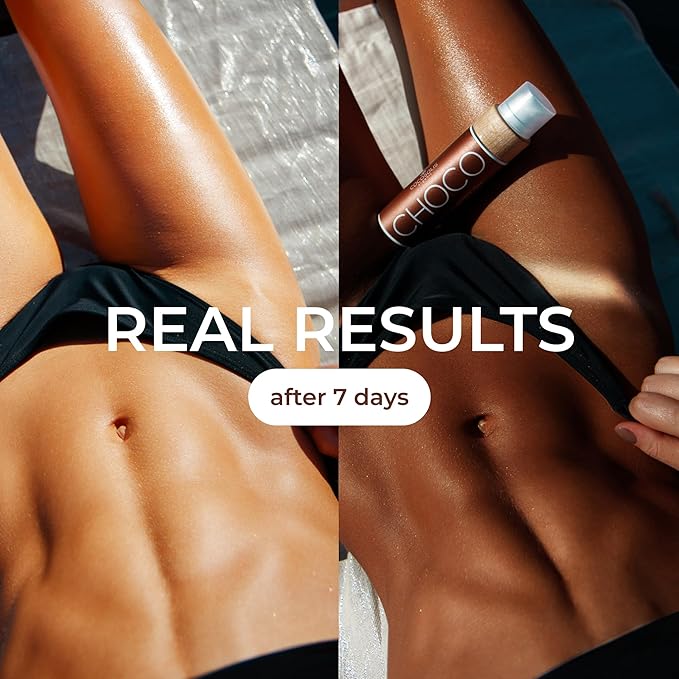 COCOSOLIS CHOCO Suntan & Body Oil XL - Organic Tanning Oil - Deep Chocolate Tan - Tanning Lotion Accelerator for Indoor and Outdoor Tanning Beds (6.76)