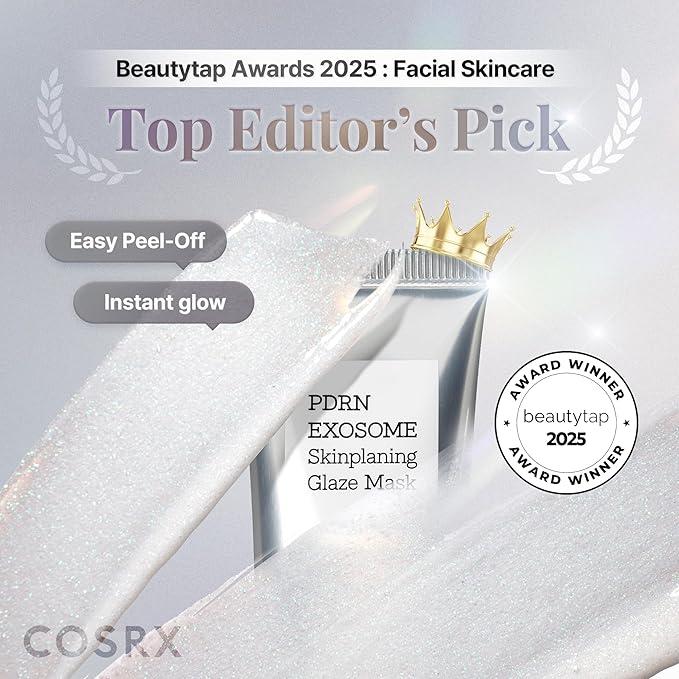 COSRX PDRN Exosome Glaze Wrapping Mask for Face with Salmon DNA PDRN, Easy Peel-Off Overnight Mask for Glass Skin, 1.69 fl. Oz, Korean Skin Care