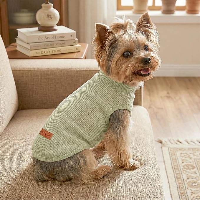3Pack Dog Shirts Lightweight Waffle Dog Shirt for Small Dogs Sleeveless Dog Shirt for Small Medium Boy Girl Dogs Cozy & Breathable Pet Vest