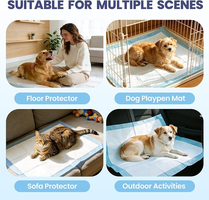 SCLOSE Puppy Pads XXL 100 Count 30"x36" Dog Pee Pads Extra Large Potty Pads | Wee Wee Pads Great Value 7-Layers Super Absorbent Leak-Proof Disposable Training Pads for Puppies Doggie Pads Housebreaking