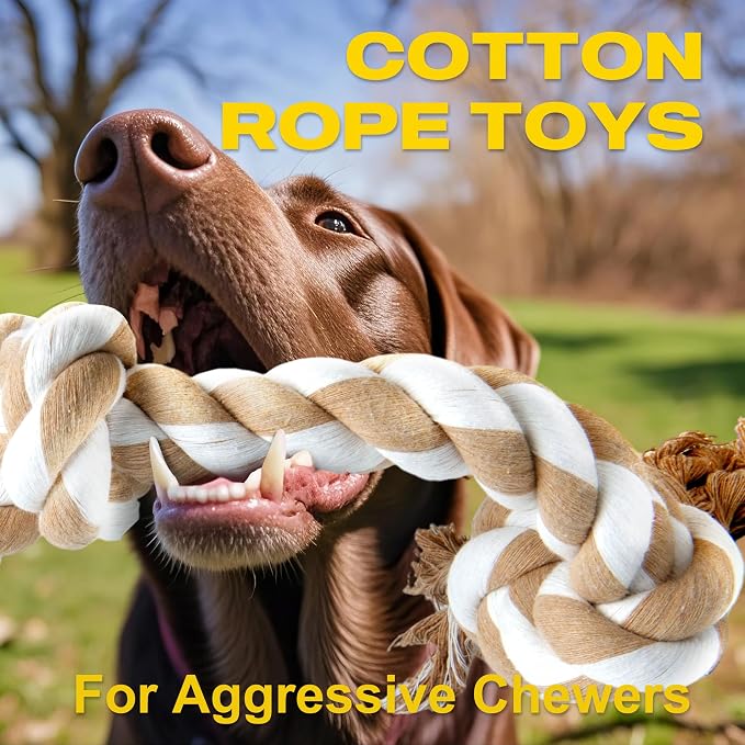 Fida Dog Rope Toys for Medium Large Dogs, Chew Toys for Aggressive Chewers