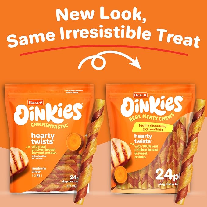 Oinkies Chickentastic Hearty Twists, 24 Count