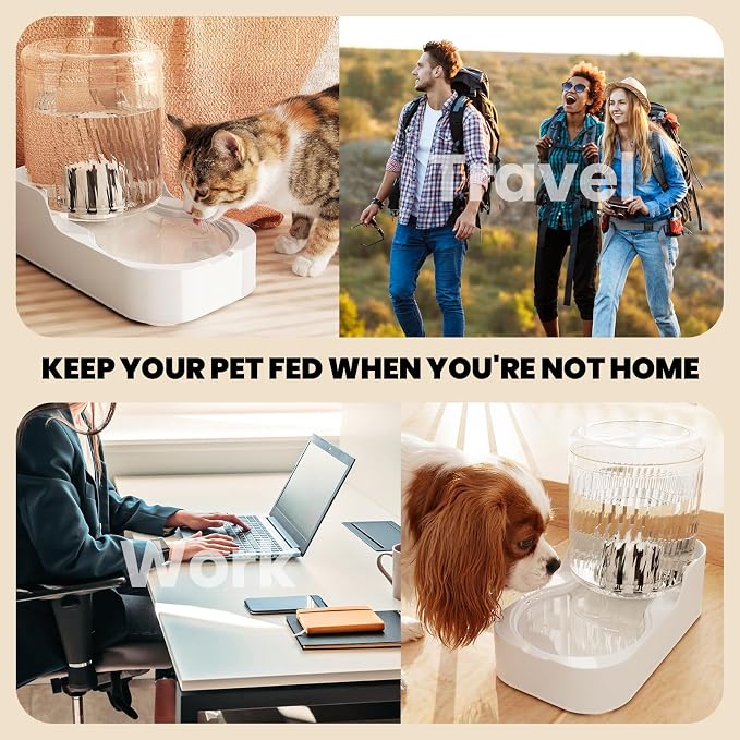 Automatic Cat Water Dispenser Dogs (Bowl not Included) | Dog Water Bowl Dispenser Adjustable Water Dispensing, Auto Pet Waterer for Cats and Dogs