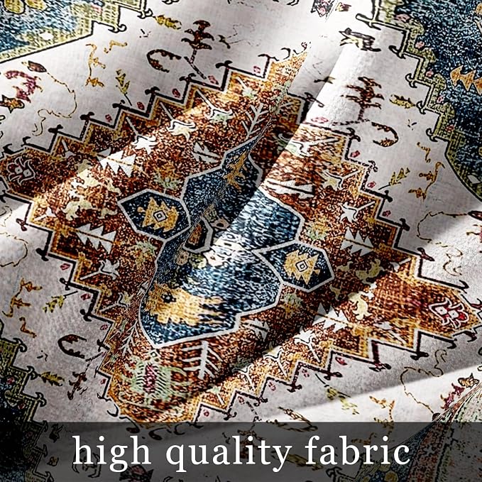 Boho Throw Pillow Covers 12x20 inch Set of 2,Soft Pillowcases Bohemia Carpet Printing Pattern Decorative Sofa Living Room Bed Rectangle Pillow Case Cushion Cover-Blue Green