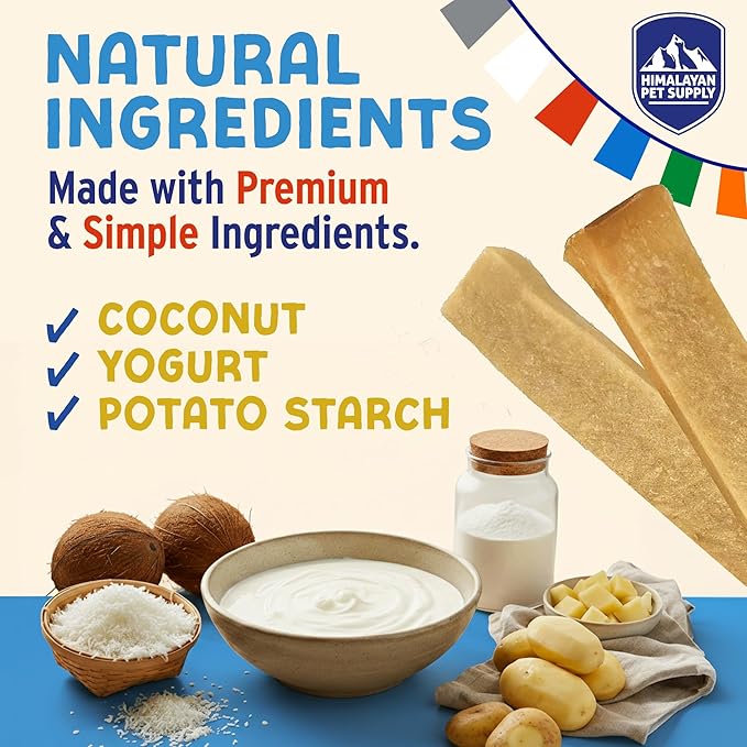 Himalayan Dog Chew Yogurt Sticks, Probiotic Dog Treats, Original, 5 Treats | Dog Chews With Prebiotics, Probiotics & Protein, Digestive Support, Lactose & Gluten Free, Natural Dog Treats for All Breeds