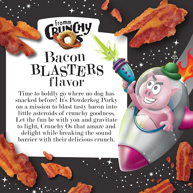 Fromm Crunchy Os Bacon Blasters Flavor Dog Treats - Bacon Recipe - 26 oz