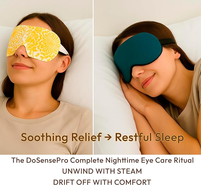 Steam Eye Mask - 16 Pack Chamomile Self-Heating Warm Compress for Dry Eyes, Puffy Eyes Relief, Cornea Care, and Relaxation – Soothing & Comfortable Heated Eye Pads