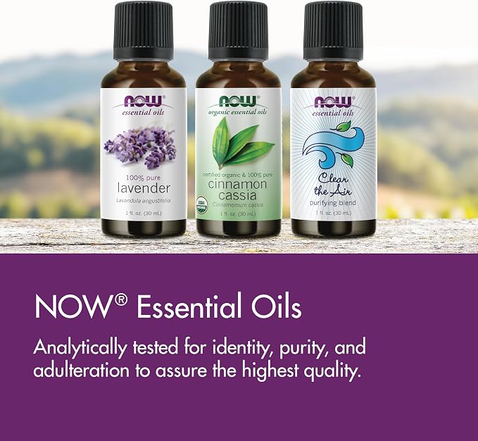 NOW Essential Oils, Geranium Oil, Soothing Aromatherapy Scent, Steam Distilled, 100% Pure, Vegan, Child Resistant Cap, 1-Ounce