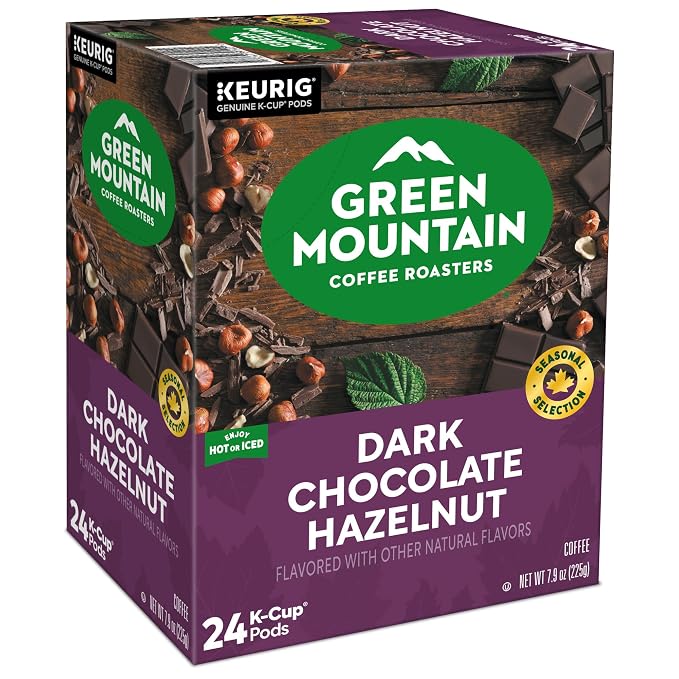 Green Mountain Coffee Roasters Dark Chocolate Hazelnut Coffee, Keurig Single Serve K-Cup Pods, 96 Count