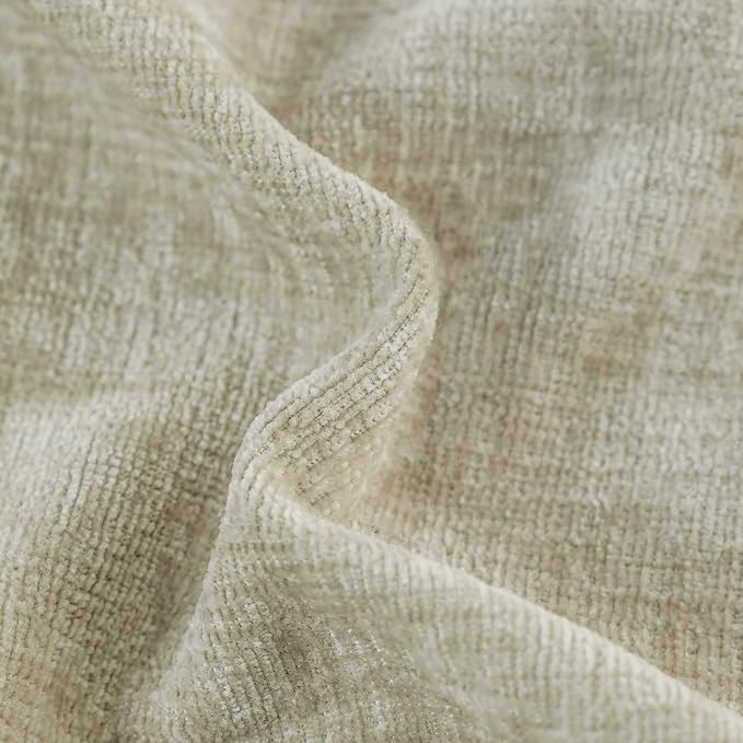 CaliTime Decorative Couch Throw Pillow Covers 20 X 20 Inches Light Taupe | Pack of 2, Cozy Chenille Cushion Cases for Sofa Bed Living Room Farmhouse Home