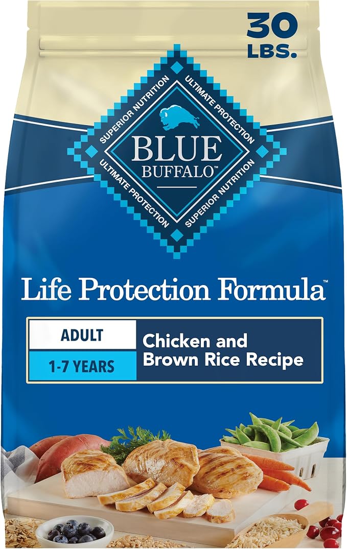 Blue Buffalo Life Protection Formula Chicken Adult Dry Dog Food, 30 lb | Real Chicken #1 Ingredient, Supports Immunity with Antioxidant-Rich LifeSource Bits, Promotes Healthy Muscle Development