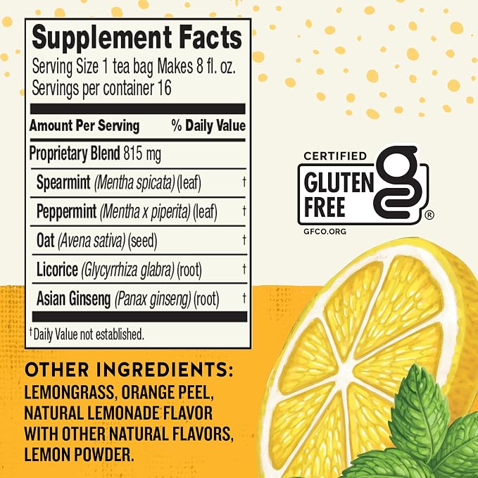Celestial Seasonings Good Vibes Lemon Mint Tea, 16 Tea Bags
