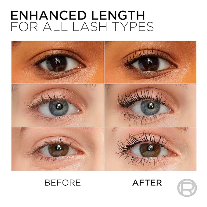 L’Oreal Paris Makeup Original Telescopic Mascara, Separating Mascara Volume and Length Formula, Waterproof, Black, 0.27 Fl Oz., 1 Count