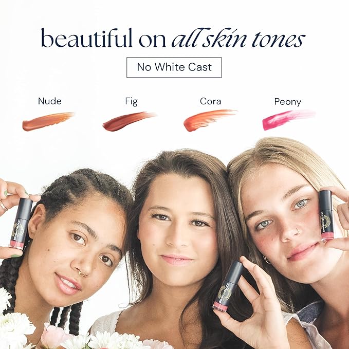 Brush On Block Sun Shine Protective Lip Oil SPF 30, Mineral Protection from UVA/UVB & Blue Light, Hydrating, Cruelty-Free, Gluten-Free, & Vegan, Coral