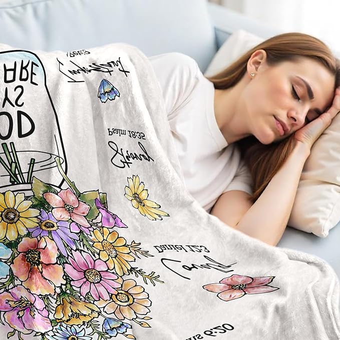 Christian Religious Gifts for Women, Christmas Birthday Gifts for Women | Baptism Communion Inspirational Catholic Faith Gifts for Sister Daughter Girls Her Mom Friend, Soft Throw Blankets 50''x 60''