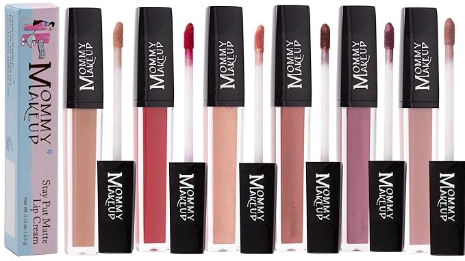 Mommy Makeup Stay Put Matte Lip Cream - Kiss-proof, Transfer-proof, Waterproof, Long Lasting Lipstick - Non-Drying Formula Infused with Vitamin E (Mary Ann)