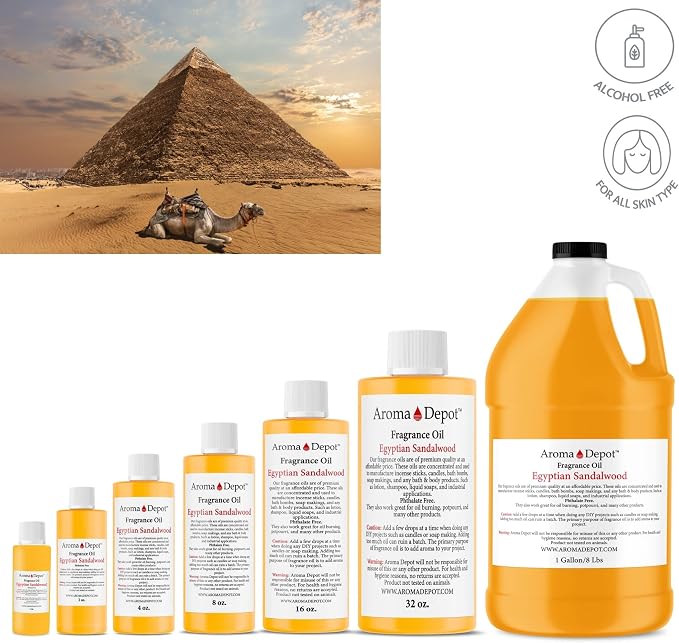 Egyptian Sandalwood 2 oz.Fragrance Oil I Perfume I Skin Oil I Scented Oil. DIY Projects Such as Candles, Bath Bombs, Body Butters, Creams & Lotions. for Diffuser, Burners, or Warmers.