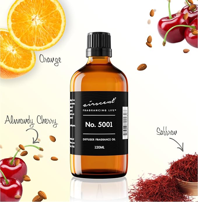 AirScent Bac. Rouge Inspired Diffuser Oil - Perfume Dupe - 120 mL | Premium Fragrance Oil No. 5001 for Ultrasonic and Waterless Diffusers and Crafting - 4 fl oz Dropper Bottle