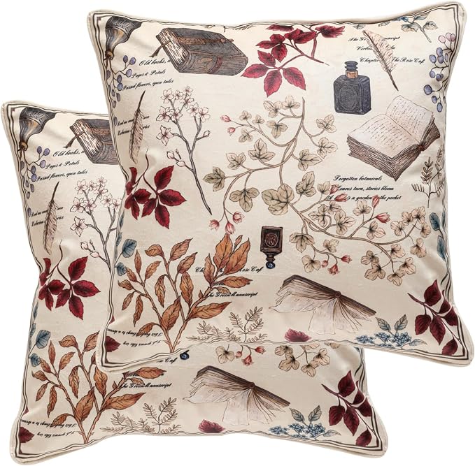 Designer French Velvet Throw Pillow Cover,Set of 2,18"x18"-Xipeia | Pillow Cover,Concealed Zipper Design,Dragonfly Pattern,Sofas,Bedroom,Living Room,Lounge Chairs,All Season Home Decor