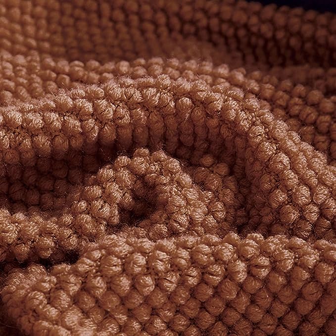 LOMAO Knitted Throw Blanket with Tassels Bubble Textured Lightweight Throws for Couch Cover Home Decor (Caramel, 60x80)